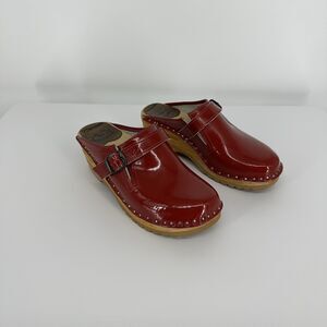 Troentorp Classic Swedish Clogs Women’s Red Size 36